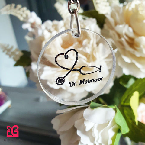 Engraved & Hand Painted Keychain